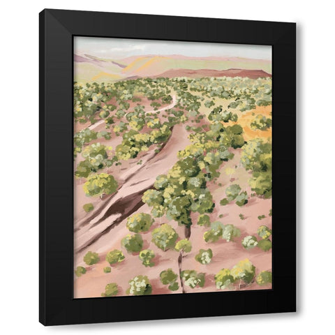 Over The Hill Black Modern Wood Framed Art Print by Urban Road