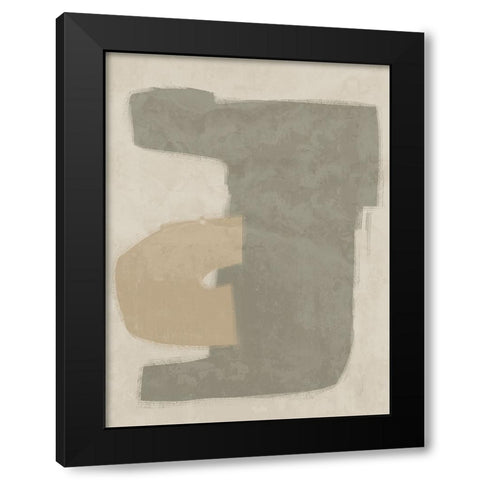 Composed Khaki Black Modern Wood Framed Art Print with Double Matting by Urban Road