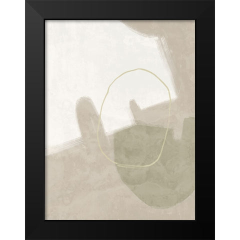 Nonchalant Light Green Black Modern Wood Framed Art Print by Urban Road