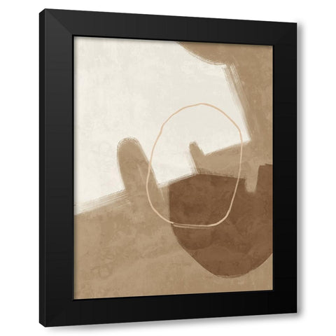 Nonchalant Brown Black Modern Wood Framed Art Print by Urban Road