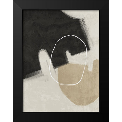 Nonchalant Black Black Modern Wood Framed Art Print by Urban Road
