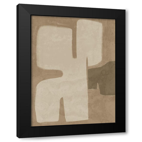 Poised Brown Black Modern Wood Framed Art Print by Urban Road