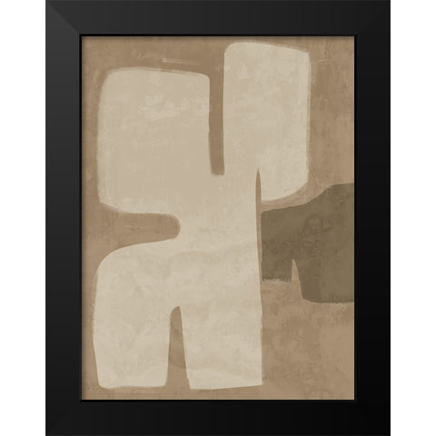 Poised Brown Black Modern Wood Framed Art Print by Urban Road