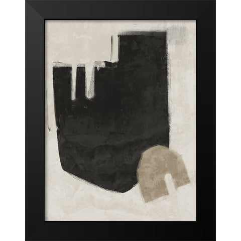 Blase Black Black Modern Wood Framed Art Print by Urban Road