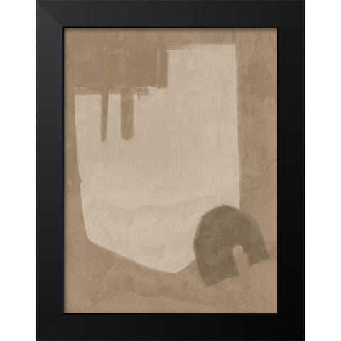 Blase Brown Black Modern Wood Framed Art Print by Urban Road