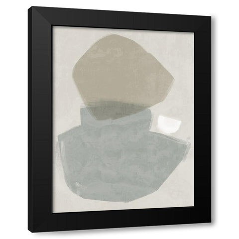 Balanced Grey Black Modern Wood Framed Art Print by Urban Road