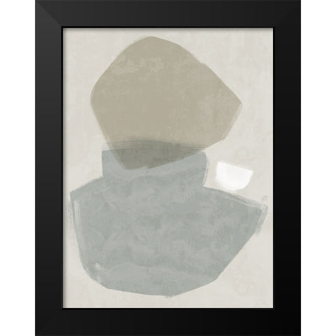 Balanced Grey Black Modern Wood Framed Art Print by Urban Road