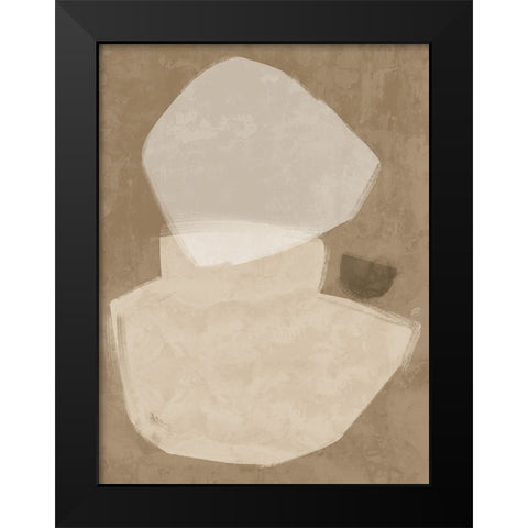 Balanced Brown Black Modern Wood Framed Art Print by Urban Road