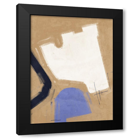 Open-Minded Light Brown Black Modern Wood Framed Art Print by Urban Road