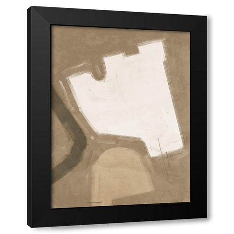 Open-Minded Brown Black Modern Wood Framed Art Print with Double Matting by Urban Road