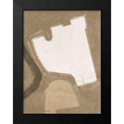 Open-Minded Brown Black Modern Wood Framed Art Print by Urban Road