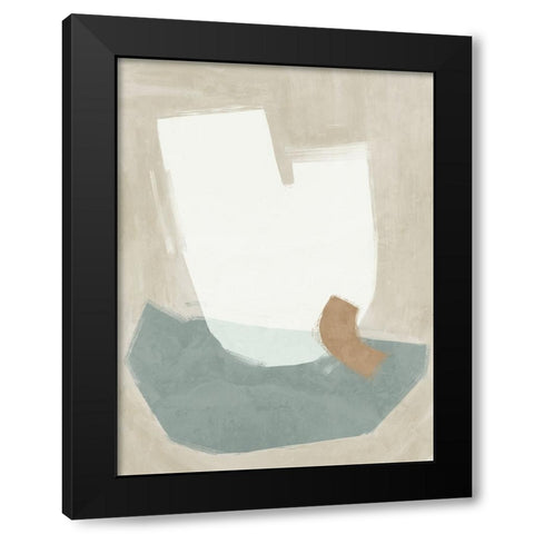 Laid-Back Light Sage Black Modern Wood Framed Art Print by Urban Road