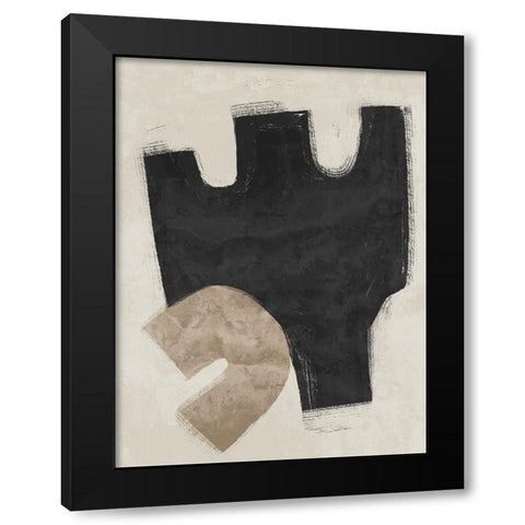 Amity Black Black Modern Wood Framed Art Print with Double Matting by Urban Road