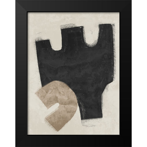 Amity Black Black Modern Wood Framed Art Print by Urban Road