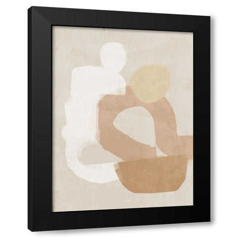 At Ease Neutral Black Modern Wood Framed Art Print with Double Matting by Urban Road