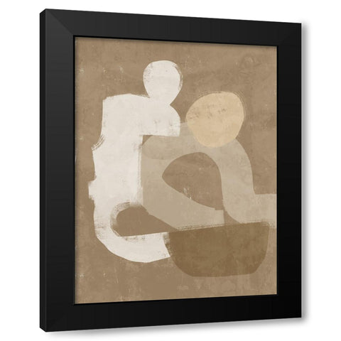 At Ease Brown Black Modern Wood Framed Art Print by Urban Road