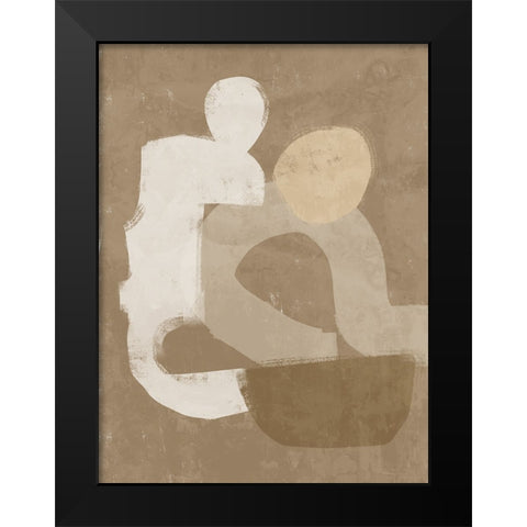 At Ease Brown Black Modern Wood Framed Art Print by Urban Road