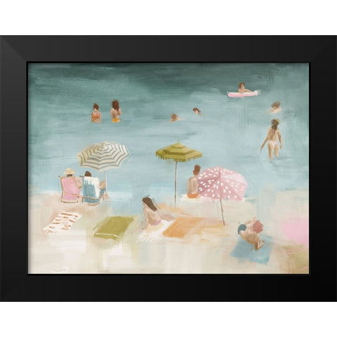 Vacation Mood Black Modern Wood Framed Art Print by Urban Road