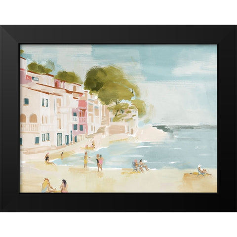 A Weekend In Cassis Black Modern Wood Framed Art Print by Urban Road