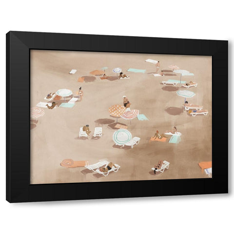 Under The Sun Cool Brown Black Modern Wood Framed Art Print with Double Matting by Urban Road