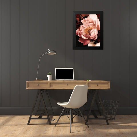 Flourish Black Modern Wood Framed Art Print by Urban Road