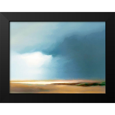 Nullabor Plains Black Modern Wood Framed Art Print by Urban Road