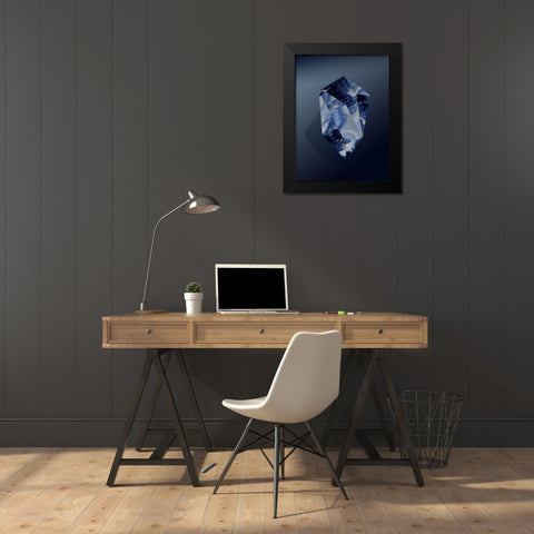 Sapphire Black Modern Wood Framed Art Print by Urban Road