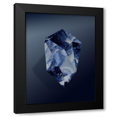 Sapphire Black Modern Wood Framed Art Print by Urban Road