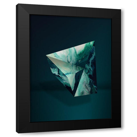 Serpentine Black Modern Wood Framed Art Print with Double Matting by Urban Road