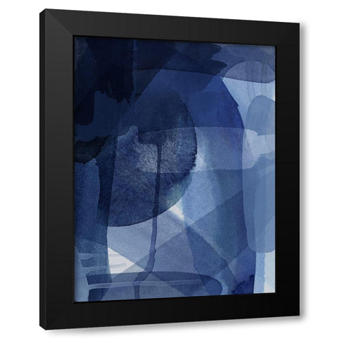 Azul Black Modern Wood Framed Art Print with Double Matting by Urban Road