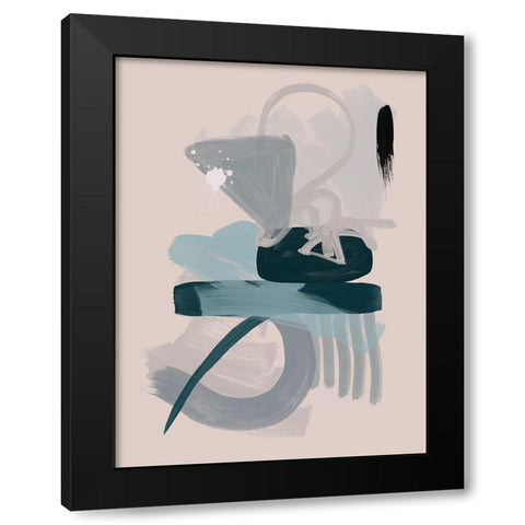 Emerald Om Black Modern Wood Framed Art Print by Urban Road