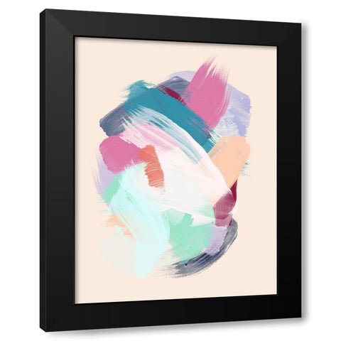 Pastel Swarm Black Modern Wood Framed Art Print with Double Matting by Urban Road