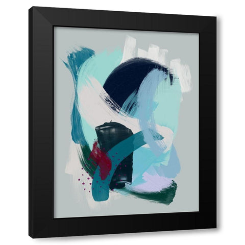 Weightless Haze Black Modern Wood Framed Art Print with Double Matting by Urban Road