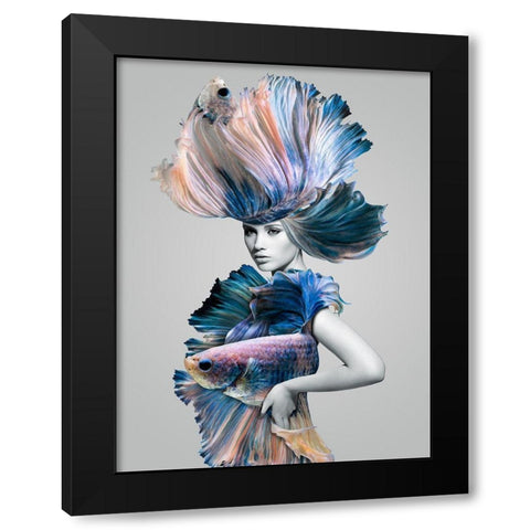 Selene Black Modern Wood Framed Art Print by Urban Road