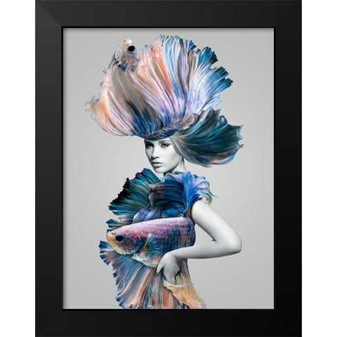 Selene Black Modern Wood Framed Art Print by Urban Road