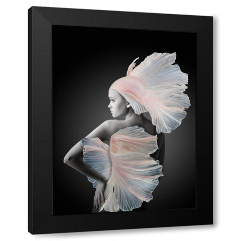 Enki Black Modern Wood Framed Art Print by Urban Road