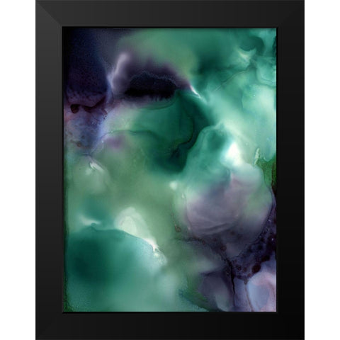 Malachite Black Modern Wood Framed Art Print by Urban Road