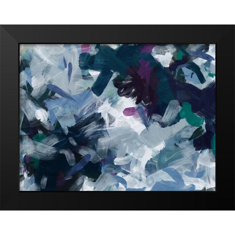 Riptide Black Modern Wood Framed Art Print by Urban Road