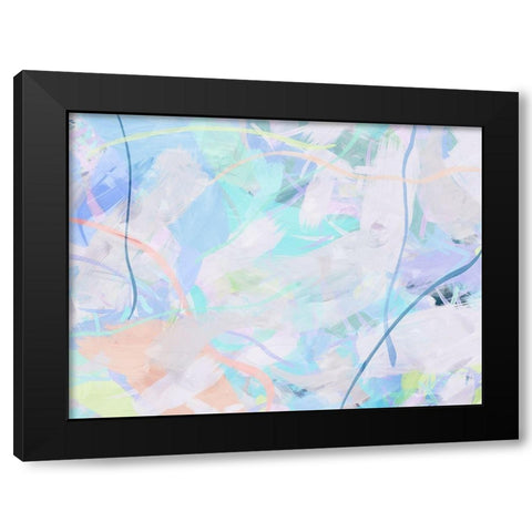 Periwinkle Black Modern Wood Framed Art Print with Double Matting by Urban Road