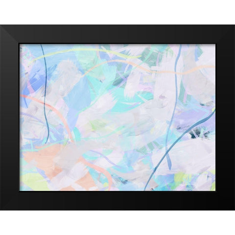 Periwinkle Black Modern Wood Framed Art Print by Urban Road