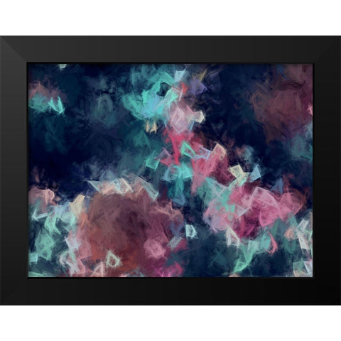 Diamond Storm Black Modern Wood Framed Art Print by Urban Road