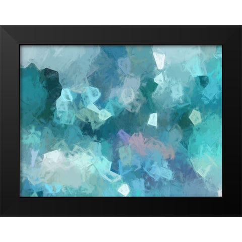 Azure Shine Black Modern Wood Framed Art Print by Urban Road