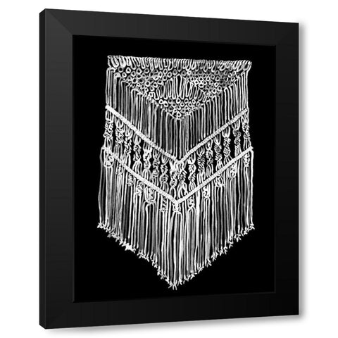 Gypsy Mono Black Modern Wood Framed Art Print with Double Matting by Urban Road