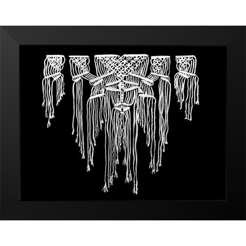 Nomad Mono Black Modern Wood Framed Art Print by Urban Road