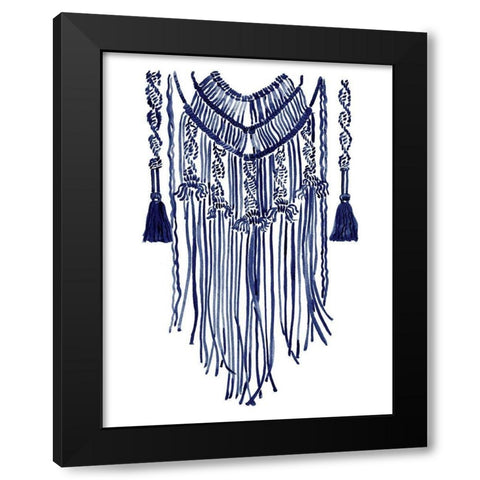 Wanderer Indigo Black Modern Wood Framed Art Print with Double Matting by Urban Road