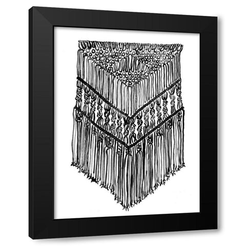 Gypsy Charcoal Black Modern Wood Framed Art Print with Double Matting by Urban Road