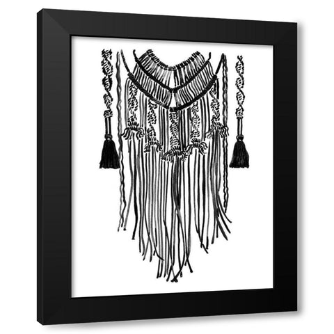 Wanderer Charcoal Black Modern Wood Framed Art Print with Double Matting by Urban Road