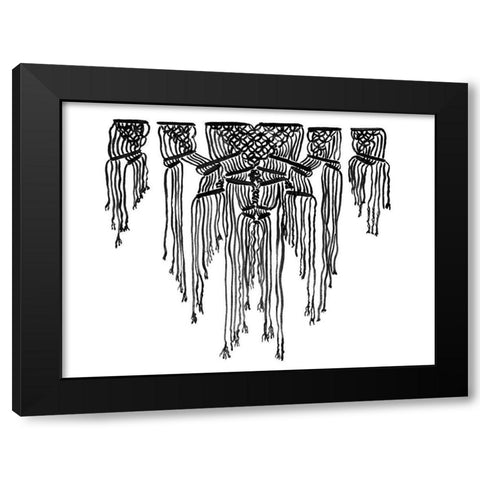 Nomad Charcoal Black Modern Wood Framed Art Print with Double Matting by Urban Road