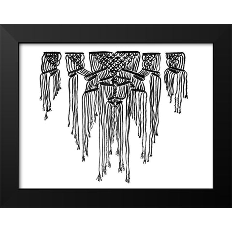 Nomad Charcoal Black Modern Wood Framed Art Print by Urban Road