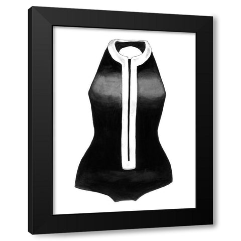 Bette Black Modern Wood Framed Art Print with Double Matting by Urban Road